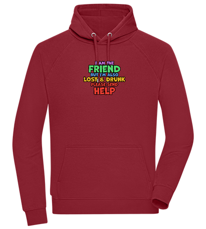 I am the Friend Design - Comfort unisex hoodie_BORDEAUX_front