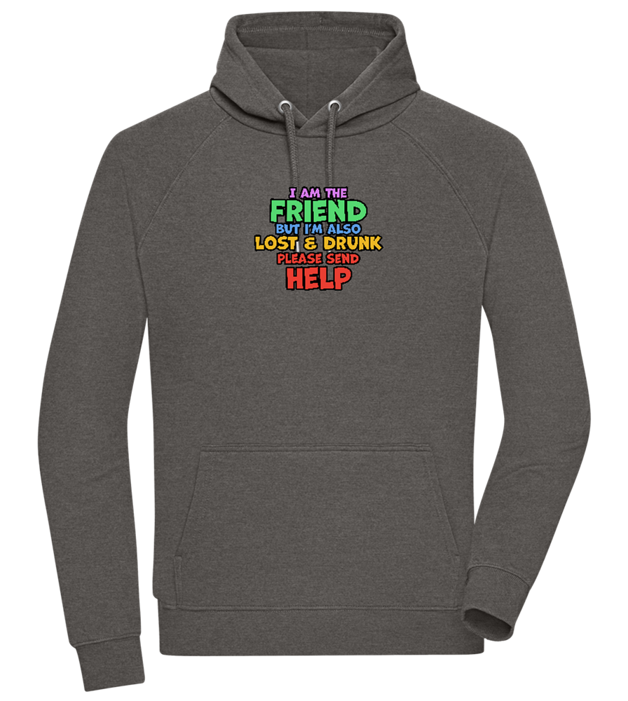 I am the Friend Design - Comfort unisex hoodie_CHARCOAL CHIN_front