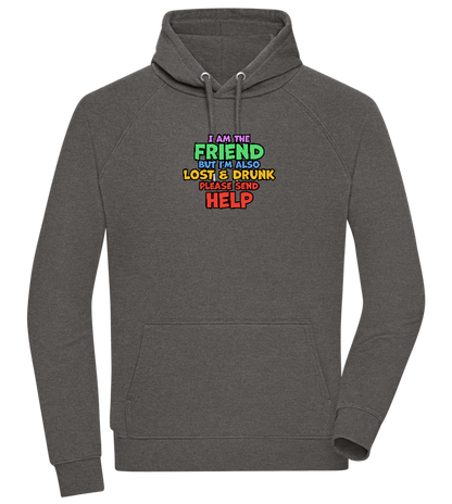 I am the Friend Design - Comfort unisex hoodie_CHARCOAL CHIN_front