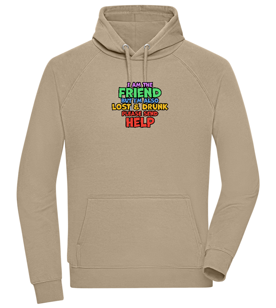 I am the Friend Design - Comfort unisex hoodie_KHAKI_front