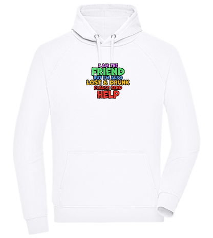 I am the Friend Design - Comfort unisex hoodie_WHITE_front