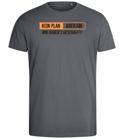 Kein Plan Aber Abi Design - Comfort men's fitted t-shirt_MOUSE GREY_front