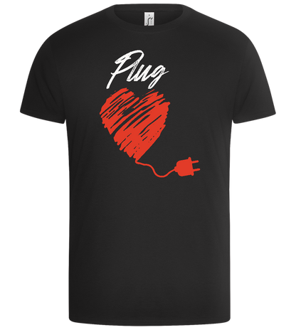 Plug Design - Basic Unisex T-Shirt_DEEP BLACK_front