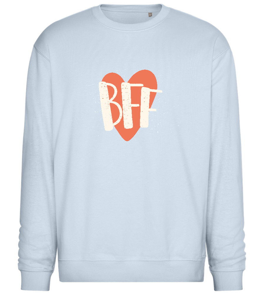 BFF Heart Design - Comfort Essential Unisex Sweater_CREAMY BLUE_front