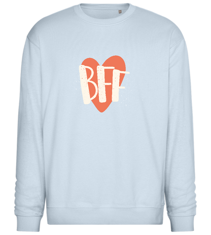 BFF Heart Design - Comfort Essential Unisex Sweater_CREAMY BLUE_front