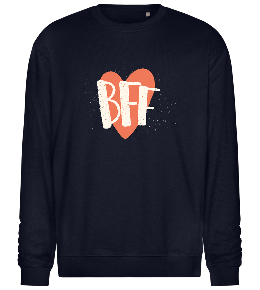 BFF Heart Design - Comfort Essential Unisex Sweater_FRENCH NAVY_front