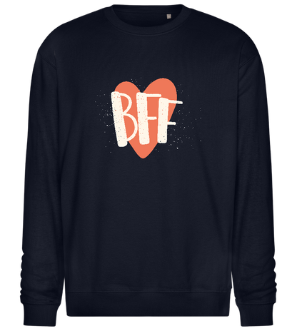 BFF Heart Design - Comfort Essential Unisex Sweater_FRENCH NAVY_front