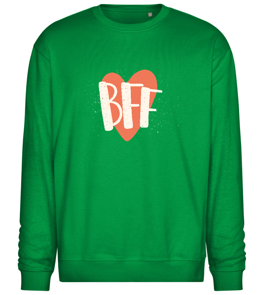 BFF Heart Design - Comfort Essential Unisex Sweater_MEADOW GREEN_front