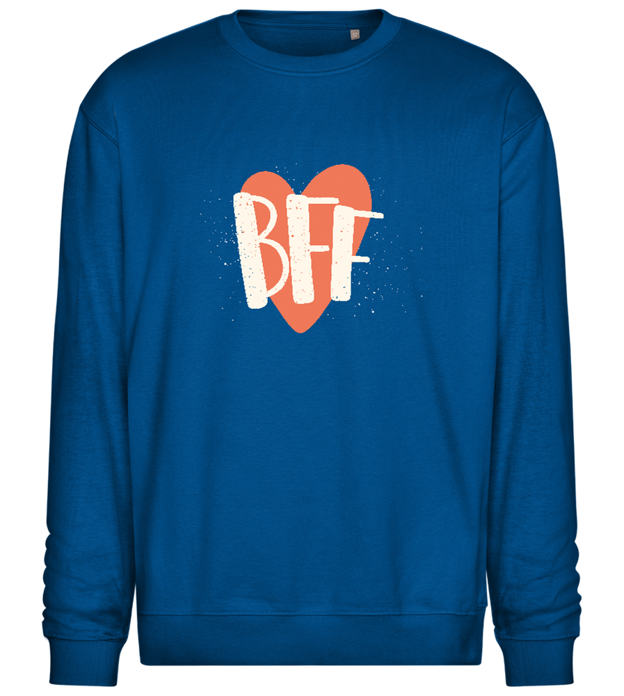 BFF Heart Design - Comfort Essential Unisex Sweater_ROYAL_front