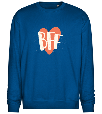 BFF Heart Design - Comfort Essential Unisex Sweater_ROYAL_front