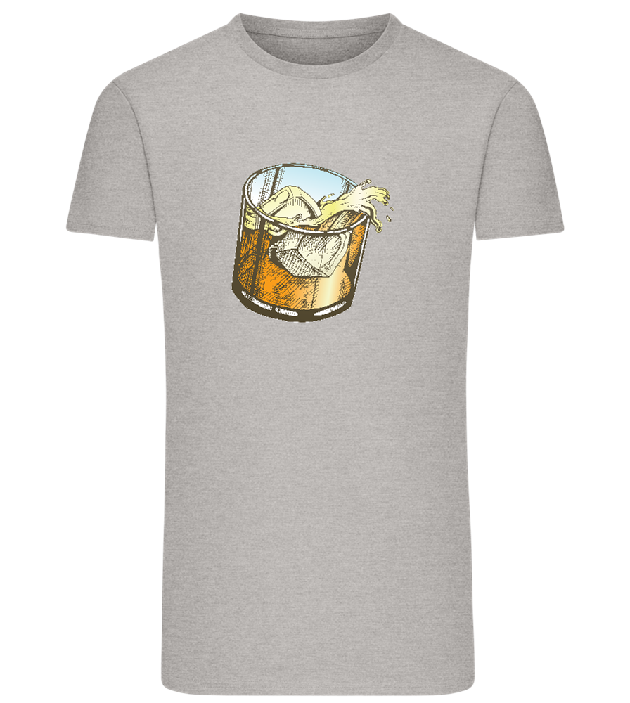 Whiskey Glass Design - Comfort men's fitted t-shirt_ORION GREY_front