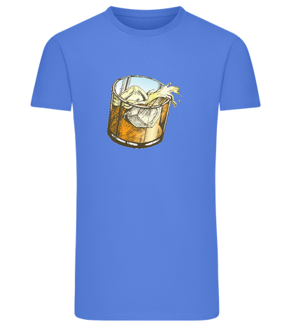 Whiskey Glass Design - Comfort men's fitted t-shirt_ROYAL_front