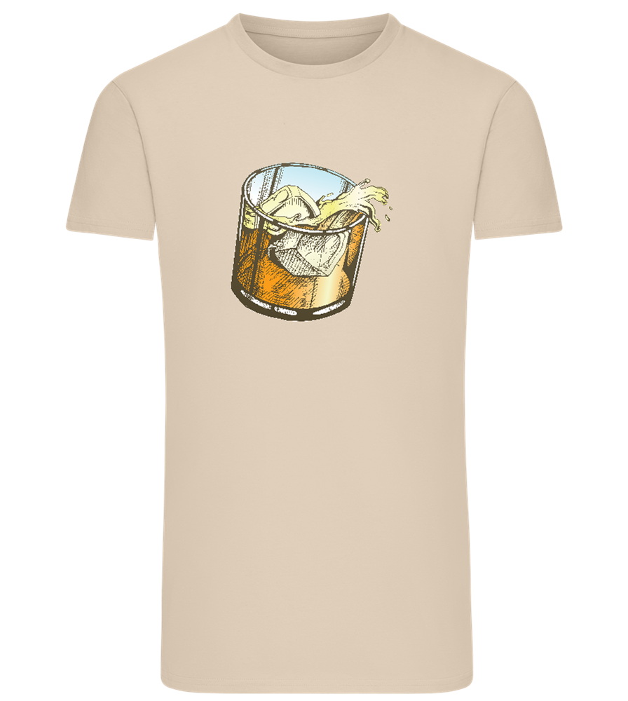 Whiskey Glass Design - Comfort men's fitted t-shirt_SILESTONE_front