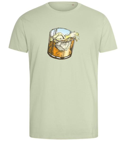 Whiskey Glass Design - Comfort men's fitted t-shirt_SILESTONE_front