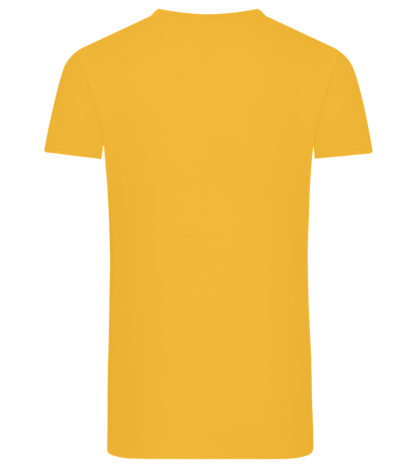 Whiskey Glass Design - Comfort men's fitted t-shirt_YELLOW_back