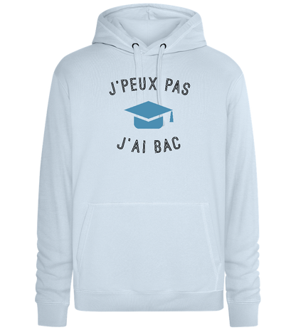 J'peux Pas J'ai Bac Design - Premium unisex hoodie_CREAMY BLUE_front