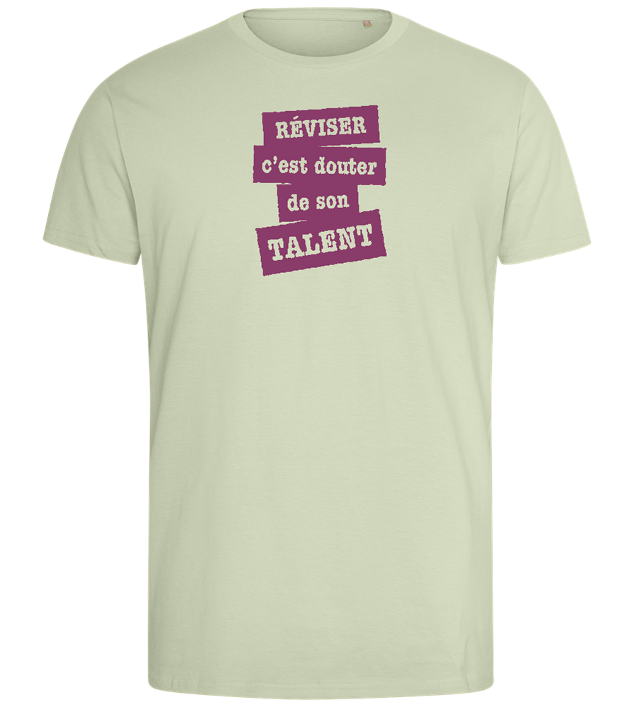 Réviser c'est Douter de Son Talent Design - Comfort men's fitted t-shirt_SILESTONE_front