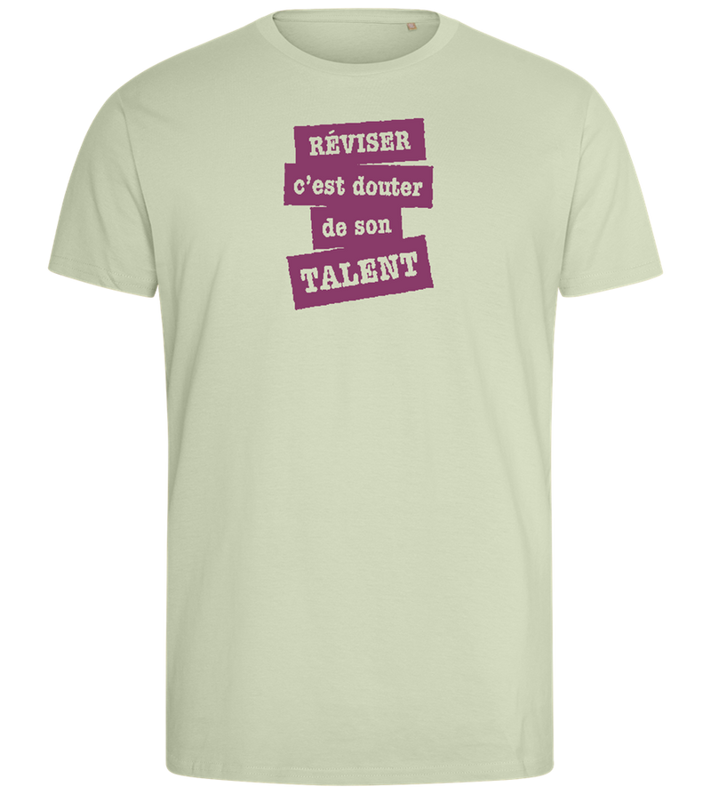 Réviser c'est Douter de Son Talent Design - Comfort men's fitted t-shirt_SILESTONE_front