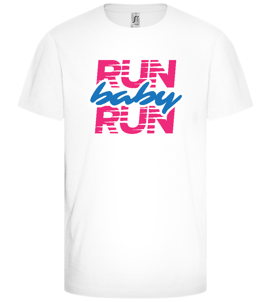 Run Baby Run Design - Comfort girls' t-shirt_WHITE_front