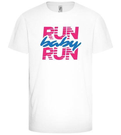 Run Baby Run Design - Comfort girls' t-shirt_WHITE_front