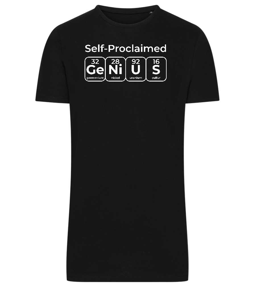 Periodic Table Genius Design - Comfort men's long t-shirt_DEEP BLACK_front