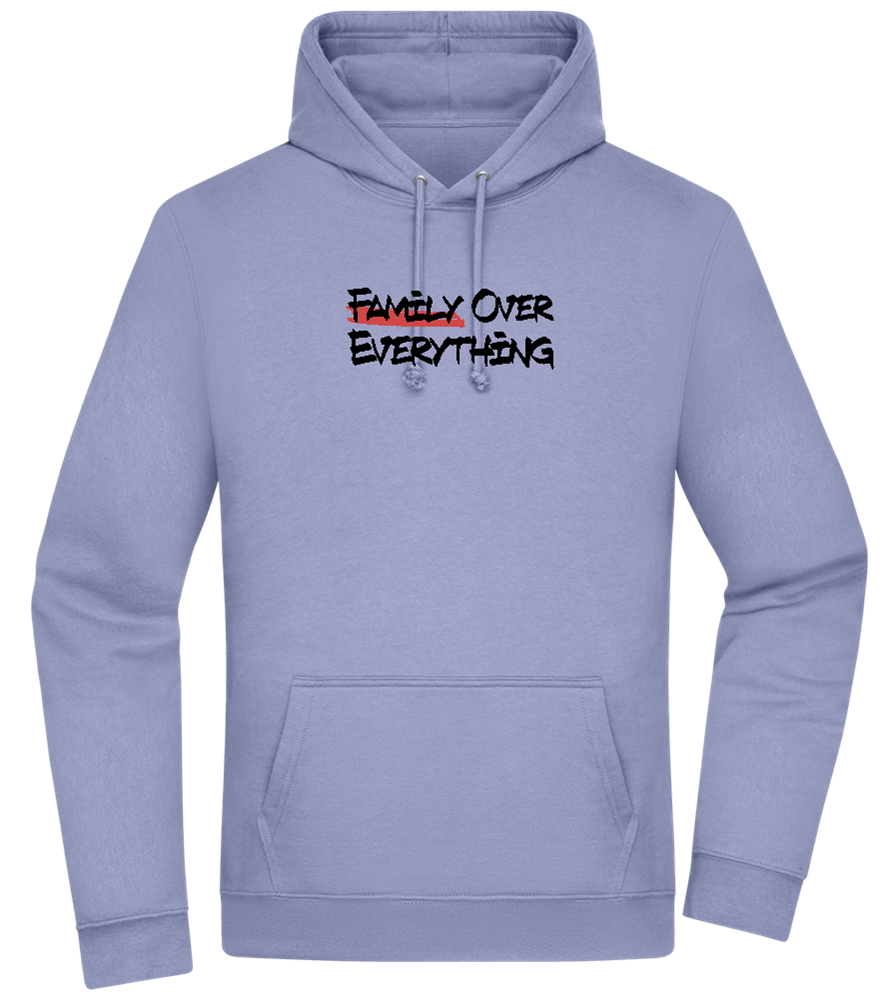 Family over Everything Design - Premium Essential Unisex Hoodie_BLUE_front