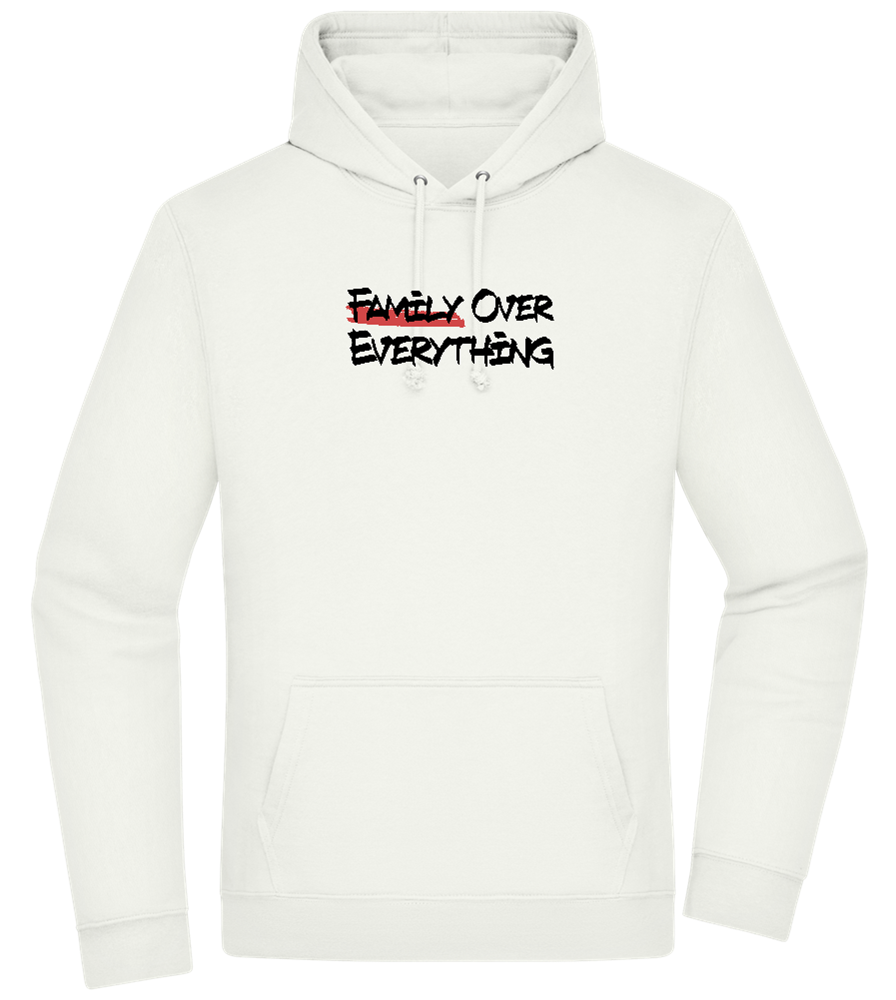 Family over Everything Design - Premium Essential Unisex Hoodie_CREAMY GREEN_front