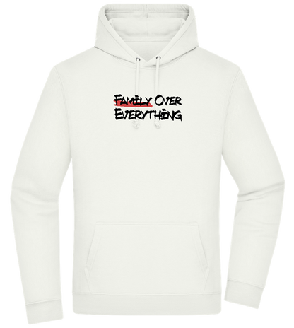 Family over Everything Design - Premium Essential Unisex Hoodie_CREAMY GREEN_front