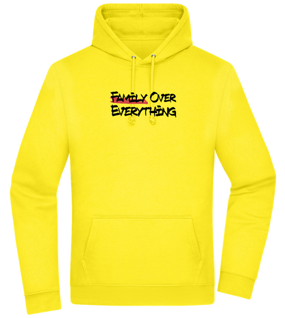 Family over Everything Design - Premium Essential Unisex Hoodie_YELLOW_front