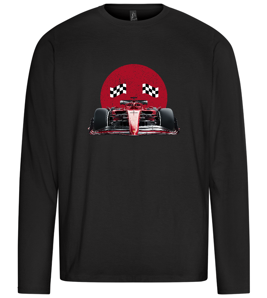 Finished F1 Design - Premium men's long sleeve t-shirt_DEEP BLACK_front