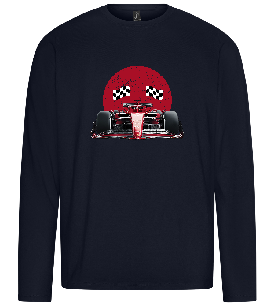 Finished F1 Design - Premium men's long sleeve t-shirt_FRENCH NAVY_front