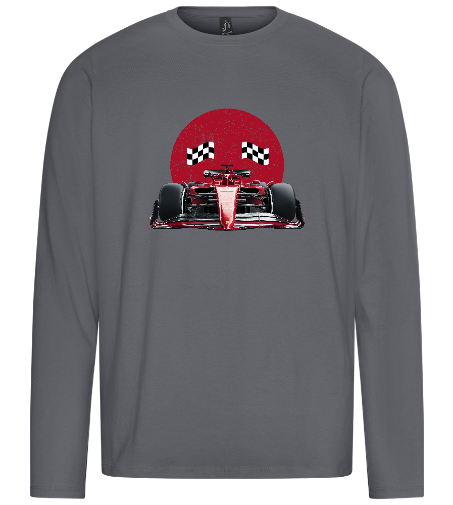 Finished F1 Design - Premium men's long sleeve t-shirt_MOUSE GREY_front