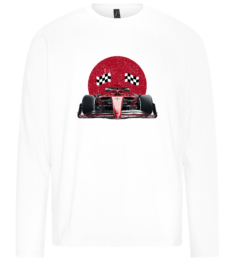 Finished F1 Design - Premium men's long sleeve t-shirt_WHITE_front