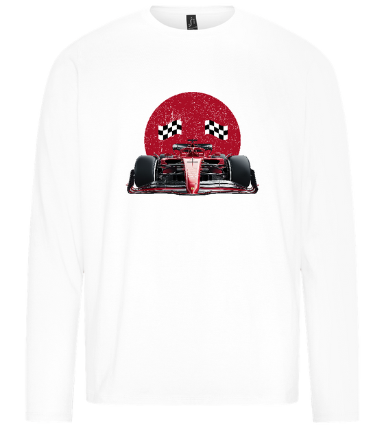 Finished F1 Design - Premium men's long sleeve t-shirt_WHITE_front