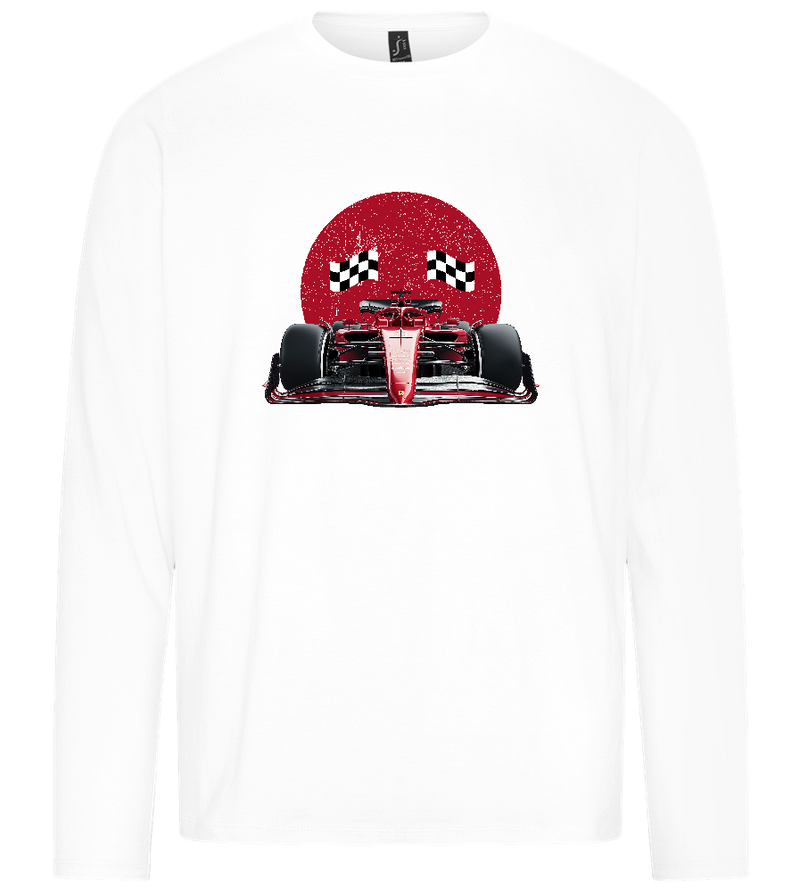 Finished F1 Design - Premium men's long sleeve t-shirt_WHITE_front