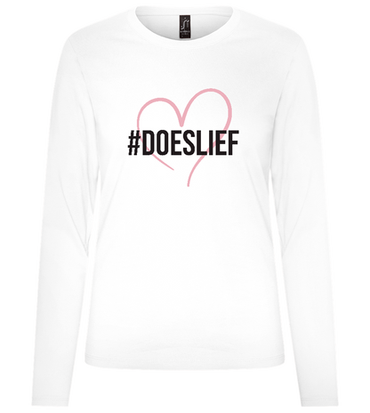 Doeslief Hartje Design - Premium Women´s long sleeve t-shirt_WHITE_front