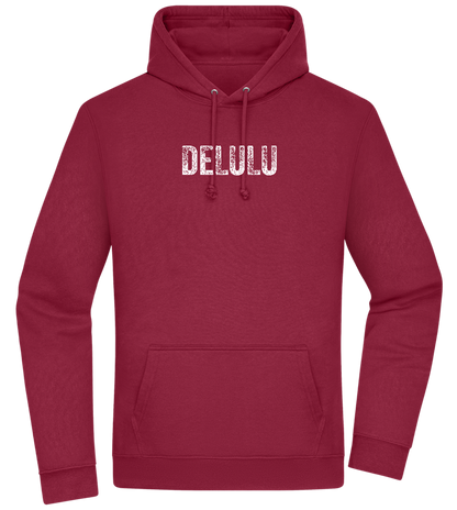 Delulu Design - Premium Essential Unisex Hoodie_BORDEAUX_front