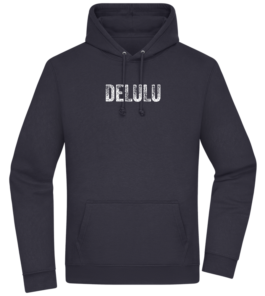 Delulu Design - Premium Essential Unisex Hoodie_FRENCH NAVY_front