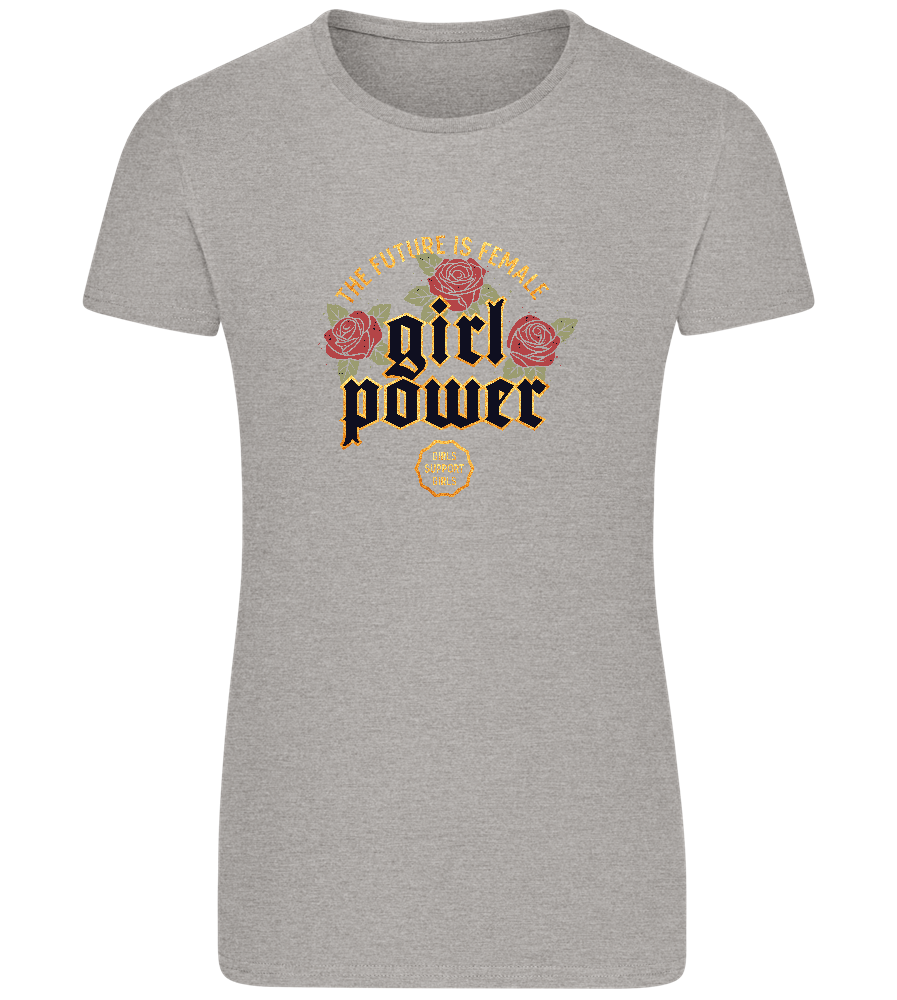 Girl Power Design - Basic women's fitted t-shirt_ORION GREY_front