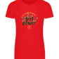 Girl Power Design - Basic women's fitted t-shirt_RED_front