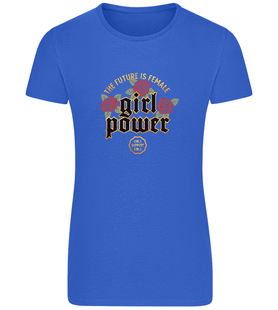 Girl Power Design - Basic women's fitted t-shirt_ROYAL_front