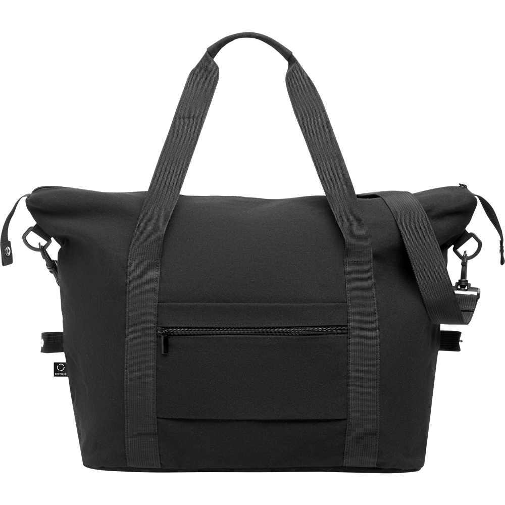 Weekend Bag in Recycled Material_BLACK_front
