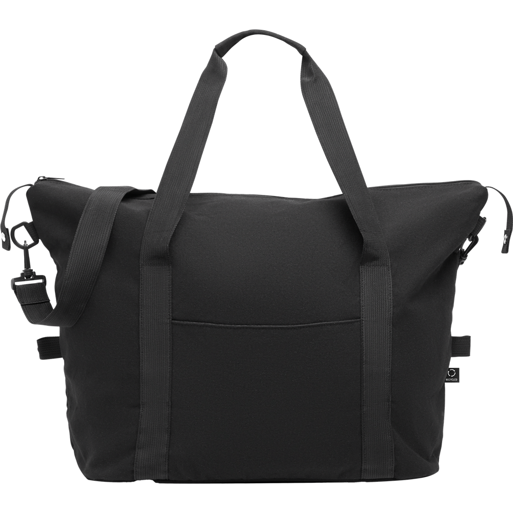 Weekend Bag in Recycled Material_BLACK_back