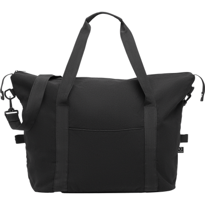 Weekend Bag in Recycled Material_BLACK_back