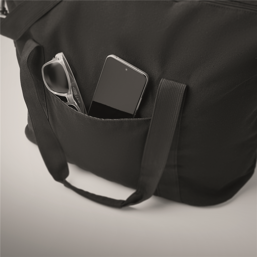 Weekend Bag in Recycled Material_BLACK_DETAILEDIMAGE_back_2