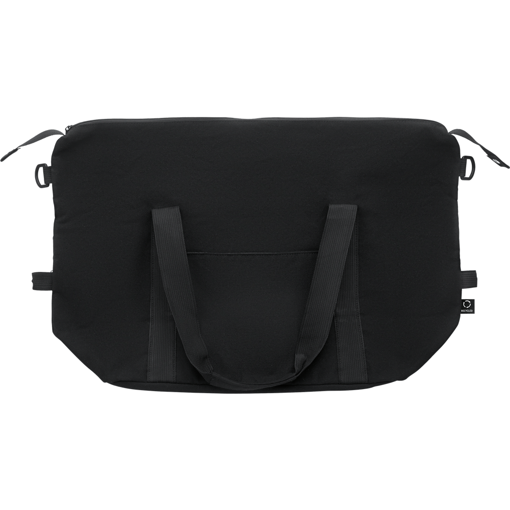 Weekend Bag in Recycled Material_BLACK_DETAILEDIMAGE_front_4