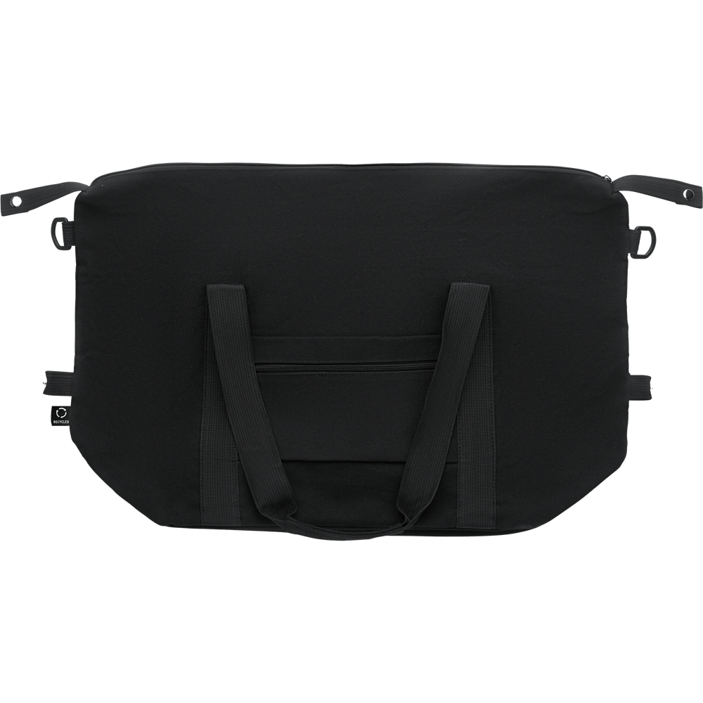 Weekend Bag in Recycled Material_BLACK_DETAILEDIMAGE_front_3