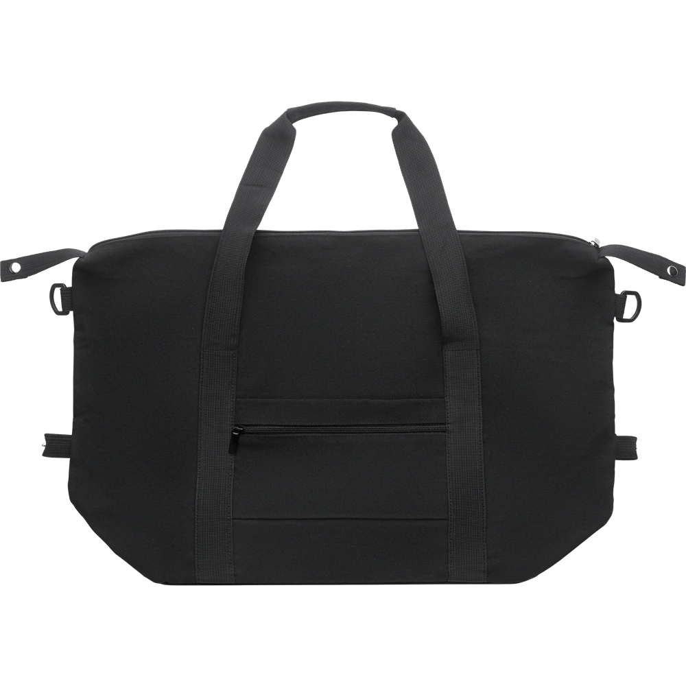 Weekend Bag in Recycled Material_BLACK_DETAILEDIMAGE_front_2