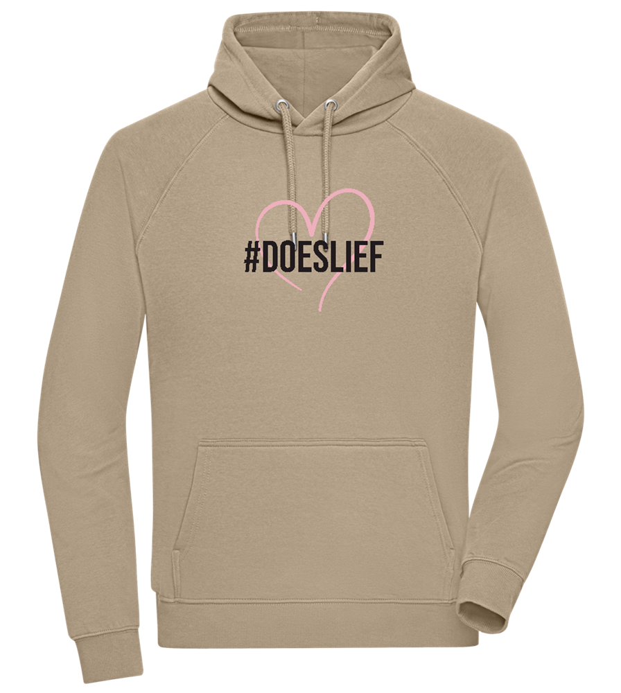 Doeslief Hartje Design - Comfort unisex hoodie_KHAKI_front