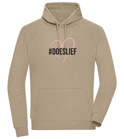 Doeslief Hartje Design - Comfort unisex hoodie_KHAKI_front